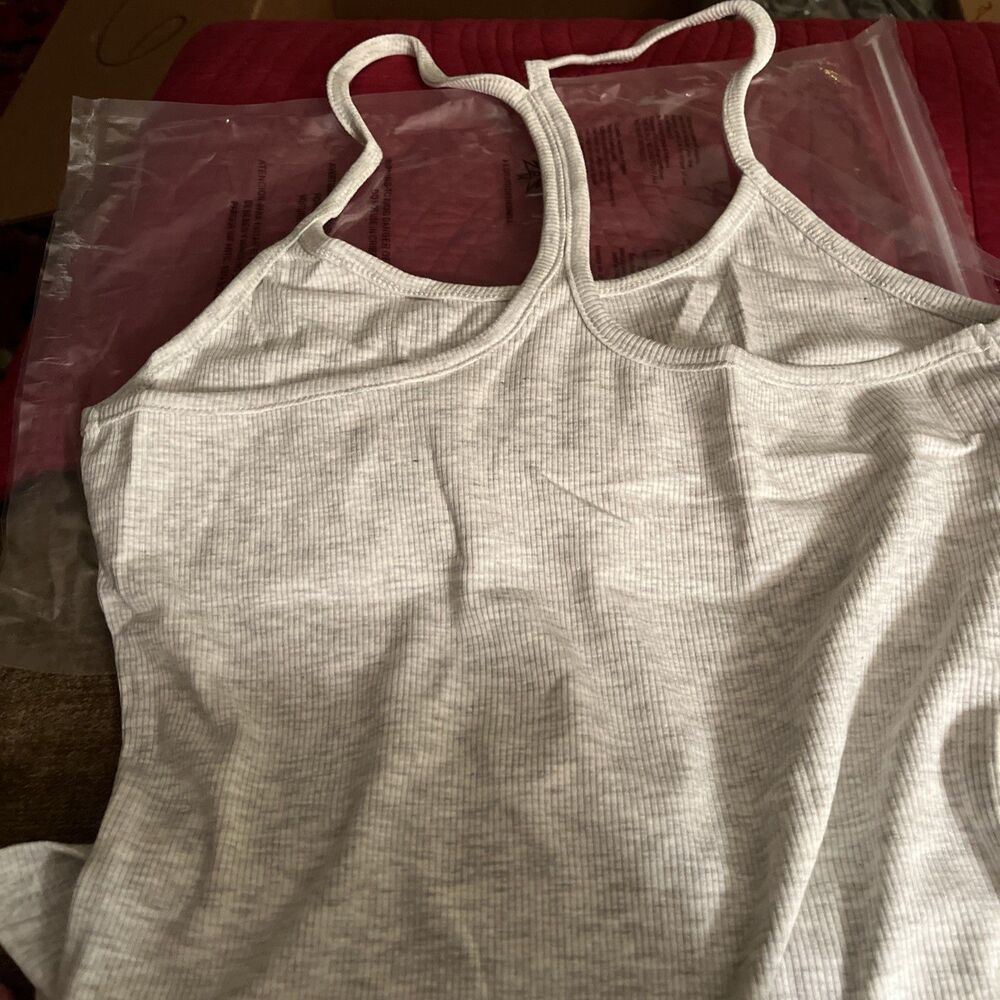 Workout Tops Tank Tops Basic Cute Going Out Slim Fit Yoga Gym Rib... Gray Small